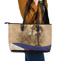 Philippines Memorial Day Leather Tote Bag Honor The Fallen