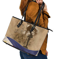 Philippines Memorial Day Leather Tote Bag Honor The Fallen
