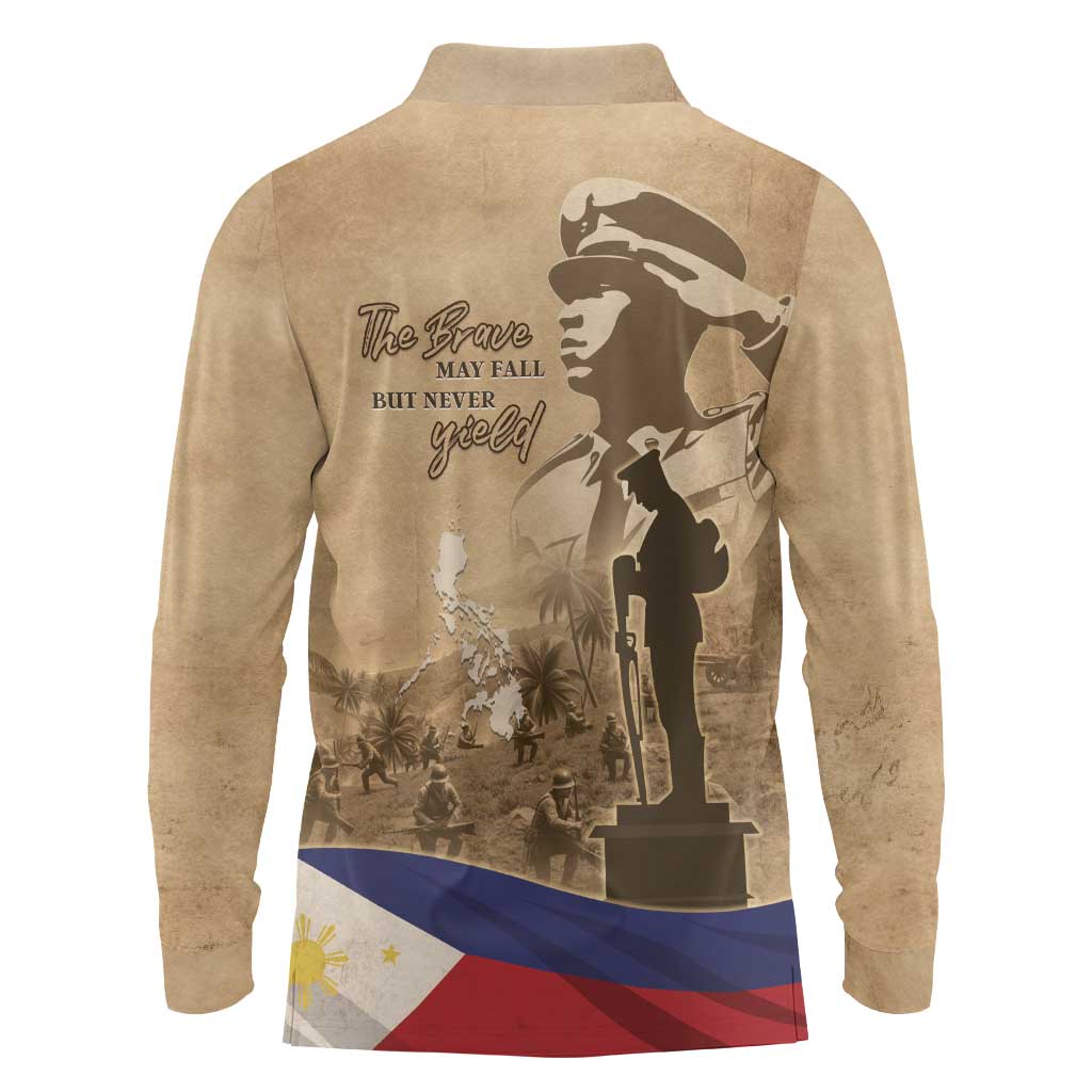 Philippines Memorial Day Long Sleeve Polo Shirt Honor The Fallen