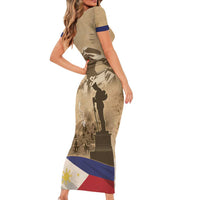 Philippines Memorial Day Short Sleeve Bodycon Dress Honor The Fallen LT05 - Wonder Print Shop