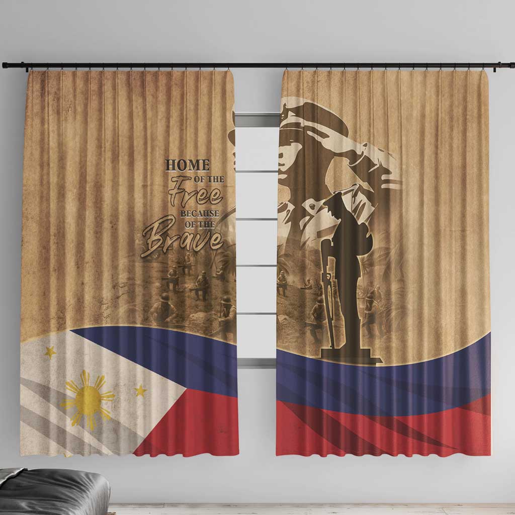 Philippines Memorial Day Window Curtain Honor The Fallen LT05 - Wonder Print Shop