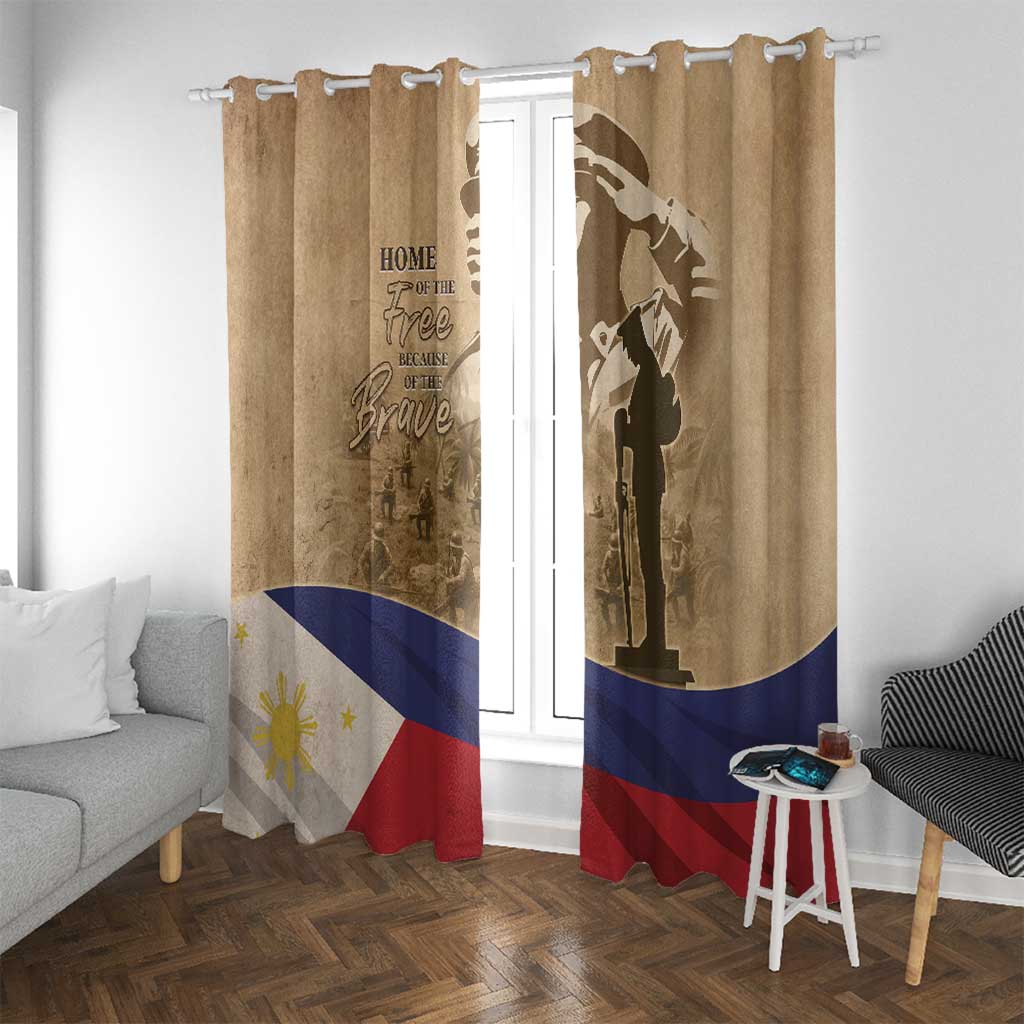 Philippines Memorial Day Window Curtain Honor The Fallen LT05 - Wonder Print Shop