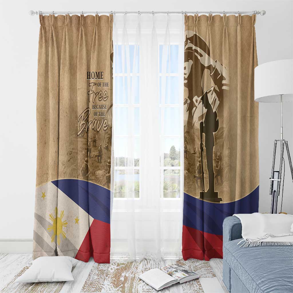 Philippines Memorial Day Window Curtain Honor The Fallen LT05 - Wonder Print Shop