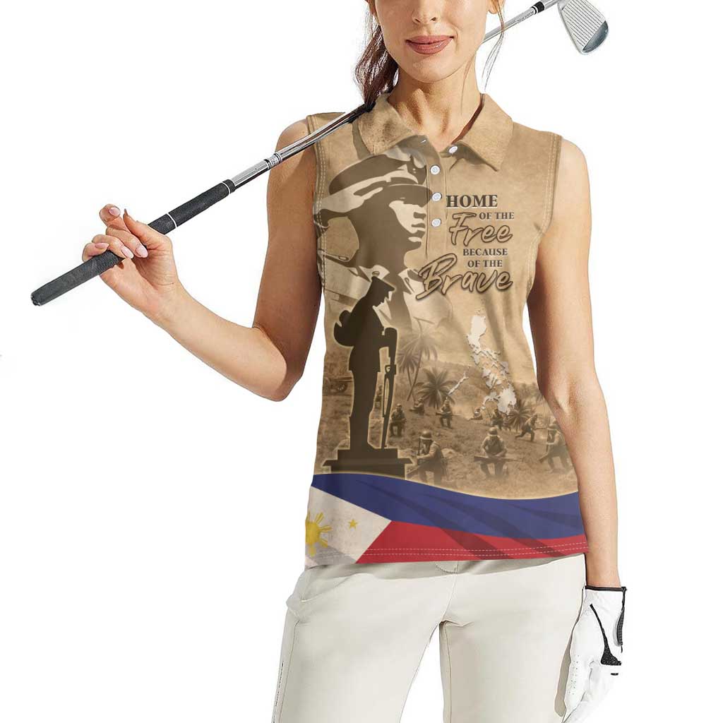 Philippines Memorial Day Women Sleeveless Polo Shirt Honor The Fallen LT05 - Wonder Print Shop
