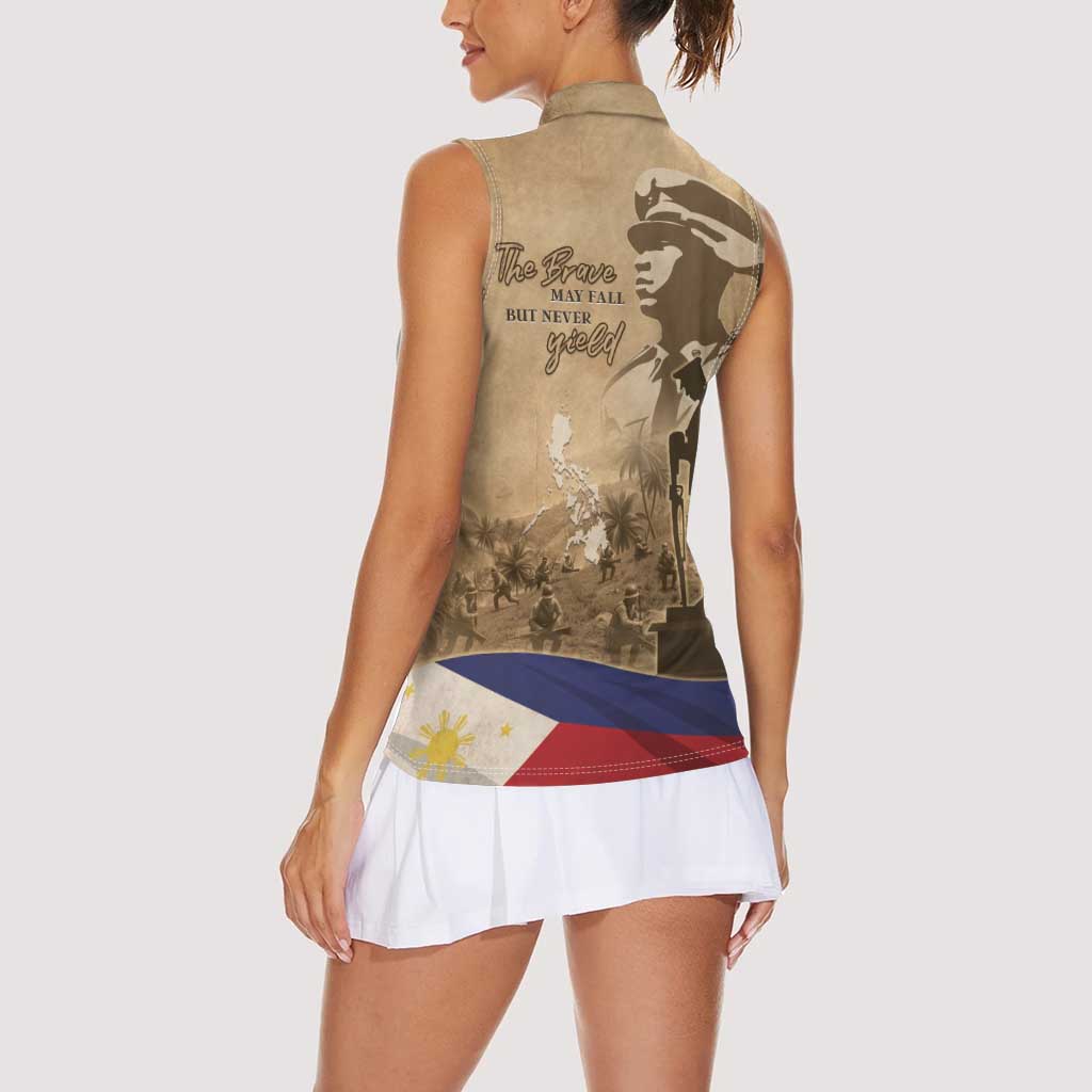 Philippines Memorial Day Women Sleeveless Polo Shirt Honor The Fallen LT05 - Wonder Print Shop