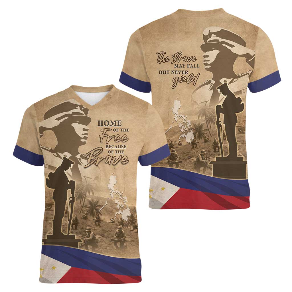 Philippines Memorial Day Women V-Neck T-Shirt Honor The Fallen LT05 - Wonder Print Shop