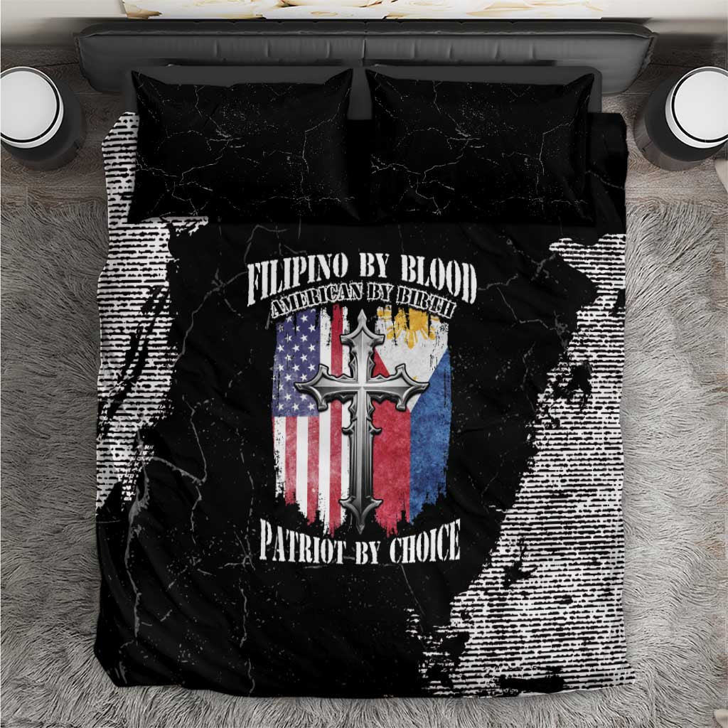 Philippines And USA Bedding Set Grunge Style