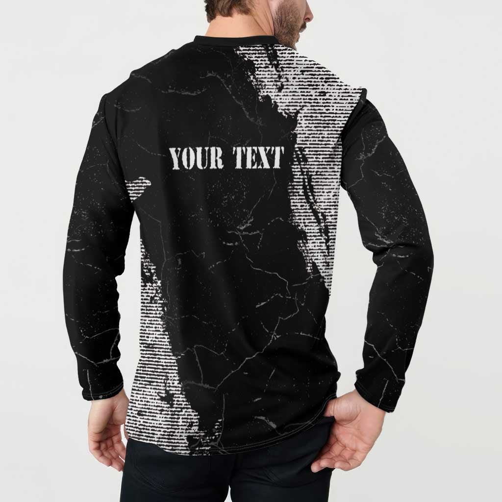 Personalized Philippines And USA Button Sweatshirt Grunge Style