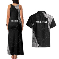 Personalized Philippines And USA Couples Matching Tank Maxi Dress and Hawaiian Shirt Grunge Style