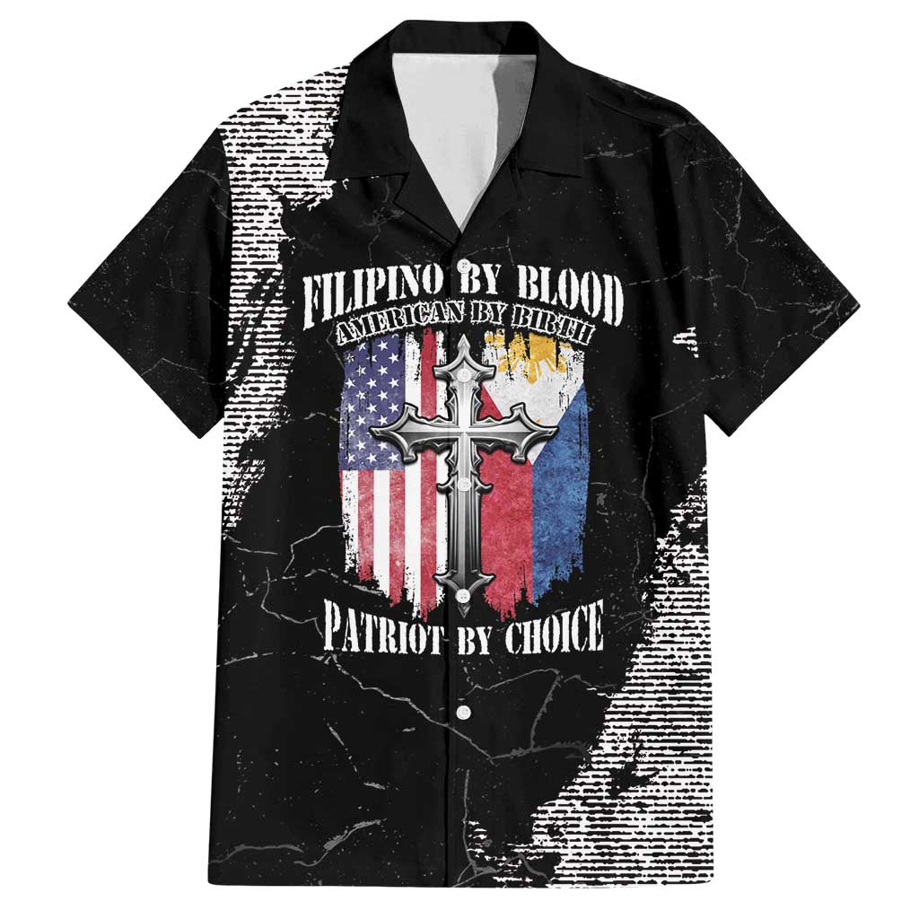 Personalized Philippines And USA Family Matching Long Sleeve Bodycon Dress and Hawaiian Shirt Grunge Style