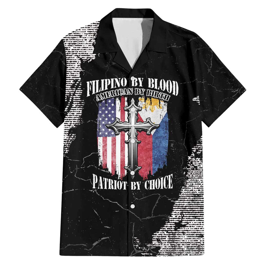 Personalized Philippines And USA Family Matching Mermaid Dress and Hawaiian Shirt Grunge Style