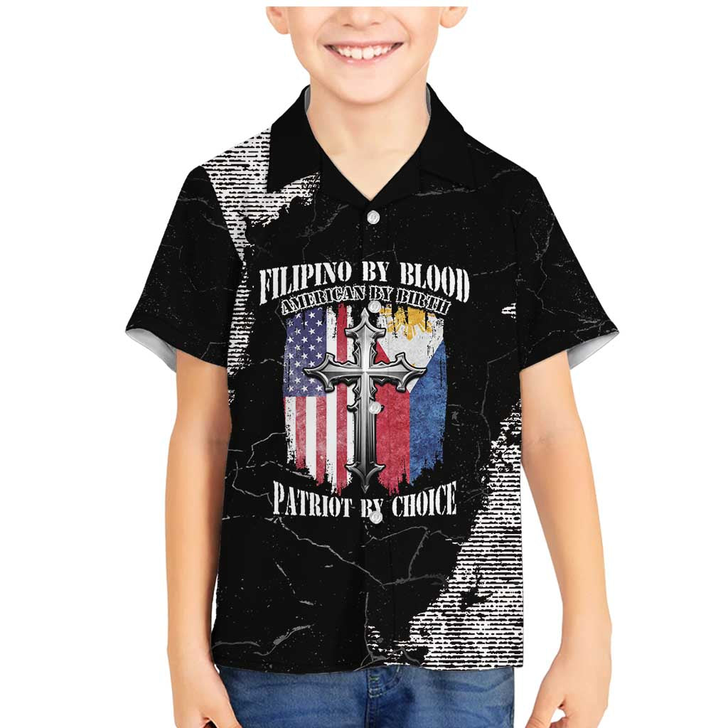 Personalized Philippines And USA Family Matching Mermaid Dress and Hawaiian Shirt Grunge Style