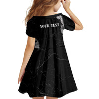 Personalized Philippines And USA Family Matching Off The Shoulder Long Sleeve Dress and Hawaiian Shirt Grunge Style