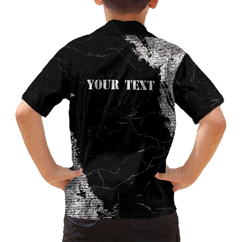 Personalized Philippines And USA Family Matching Puletasi and Hawaiian Shirt Grunge Style