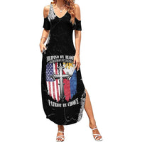 Personalized Philippines And USA Family Matching Summer Maxi Dress and Hawaiian Shirt Grunge Style