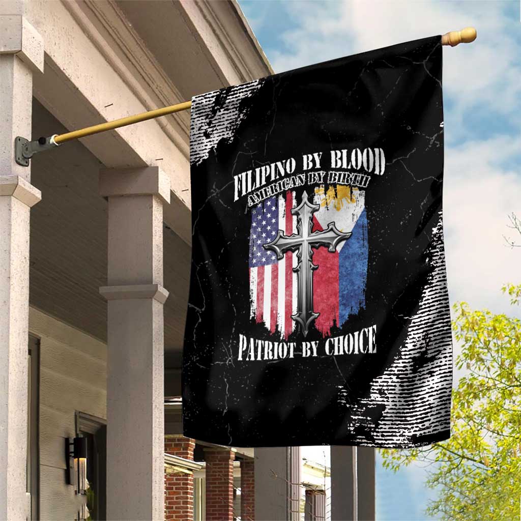 Philippines And USA Garden Flag Grunge Style