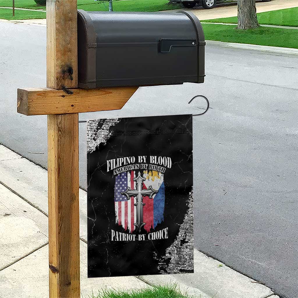 Philippines And USA Garden Flag Grunge Style