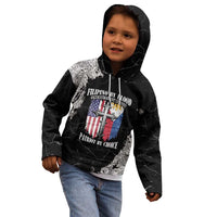 Personalized Philippines And USA Kid Hoodie Grunge Style