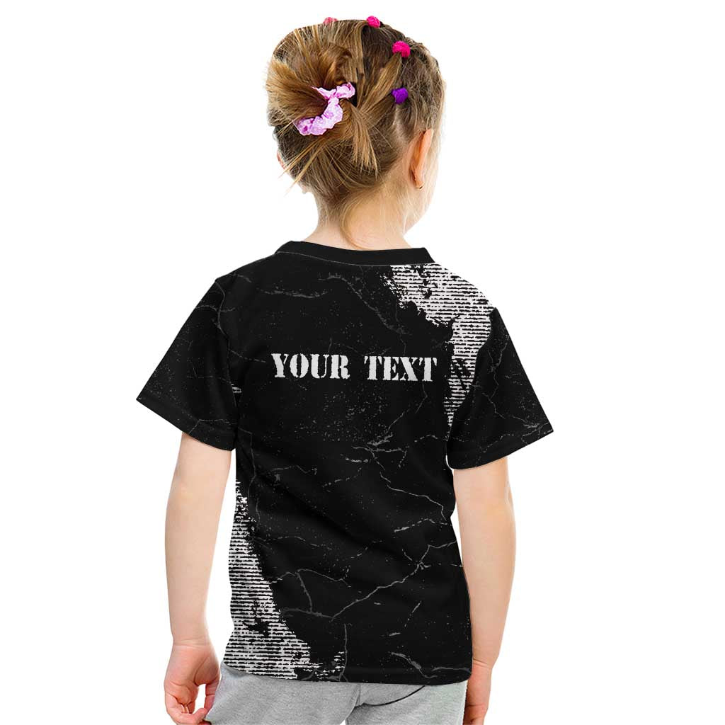 Personalized Philippines And USA Kid T Shirt Grunge Style