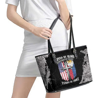 Philippines And USA Leather Tote Bag Grunge Style