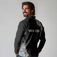 Personalized Philippines And USA Long Sleeve Polo Shirt Grunge Style