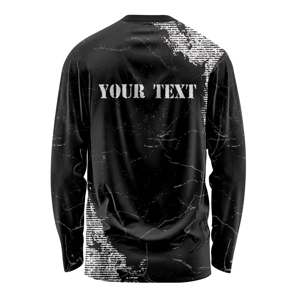 Personalized Philippines And USA Long Sleeve Shirt Grunge Style