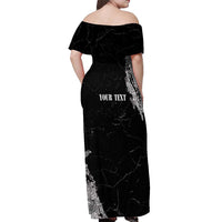 Personalized Philippines And USA Off Shoulder Maxi Dress Grunge Style