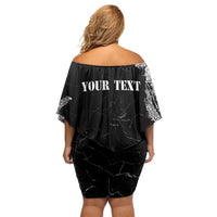 Personalized Philippines And USA Off Shoulder Short Dress Grunge Style