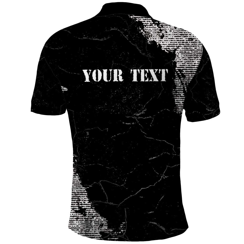 Personalized Philippines And USA Polo Shirt Grunge Style