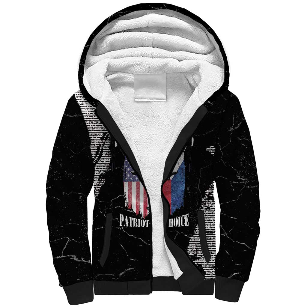 Personalized Philippines And USA Sherpa Hoodie Grunge Style LT05 - Wonder Print Shop