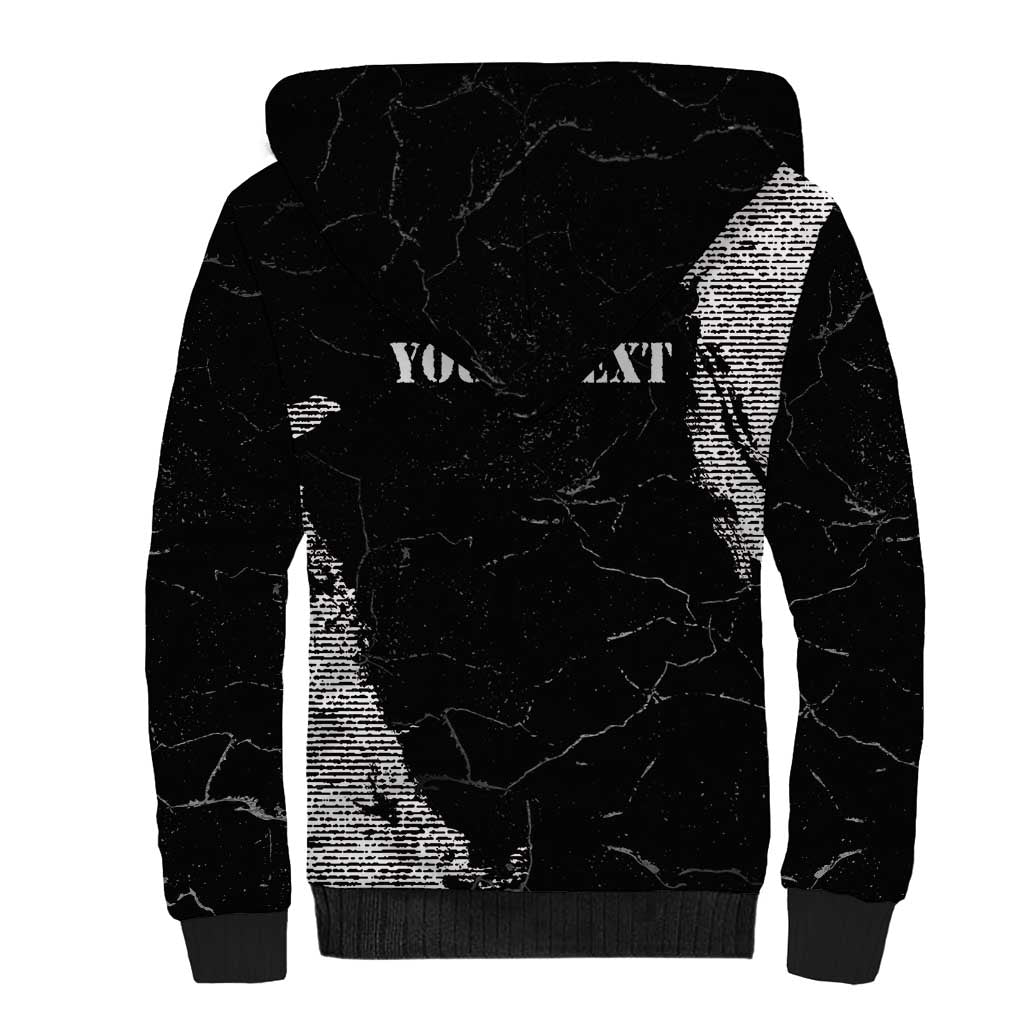 Personalized Philippines And USA Sherpa Hoodie Grunge Style LT05 - Wonder Print Shop