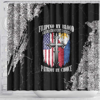 Philippines And USA Shower Curtain Grunge Style LT05 - Wonder Print Shop