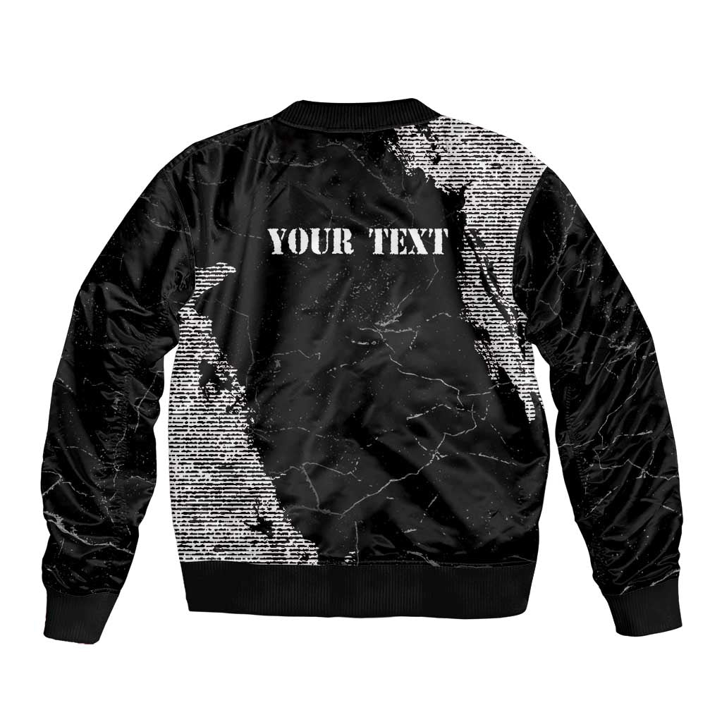 Personalized Philippines And USA Sleeve Zip Bomber Jacket Grunge Style LT05 - Wonder Print Shop