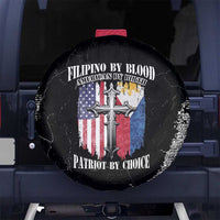 Philippines And USA Spare Tire Cover Grunge Style LT05 - Wonder Print Shop