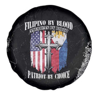 Philippines And USA Spare Tire Cover Grunge Style LT05 - Wonder Print Shop