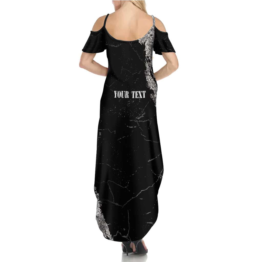 Personalized Philippines And USA Summer Maxi Dress Grunge Style LT05 - Wonder Print Shop