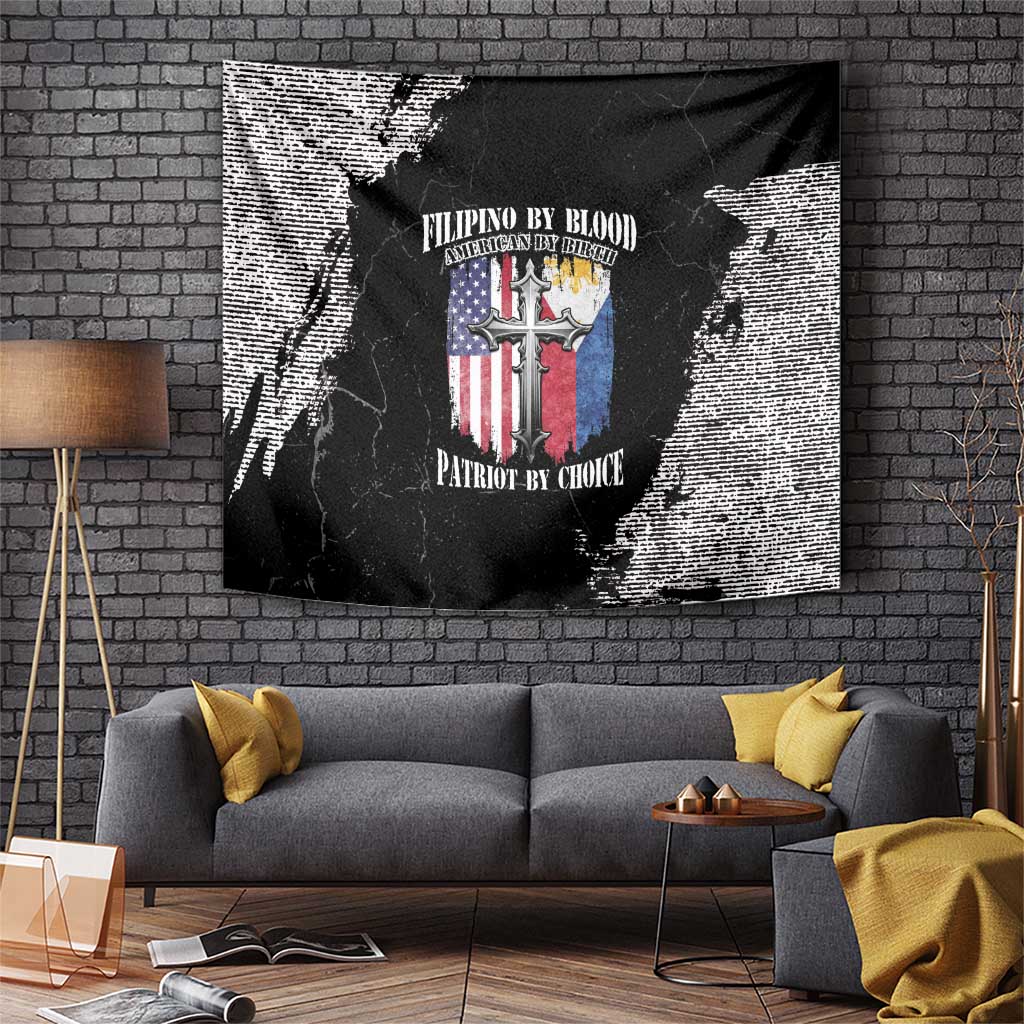 Philippines And USA Tapestry Grunge Style LT05 - Wonder Print Shop