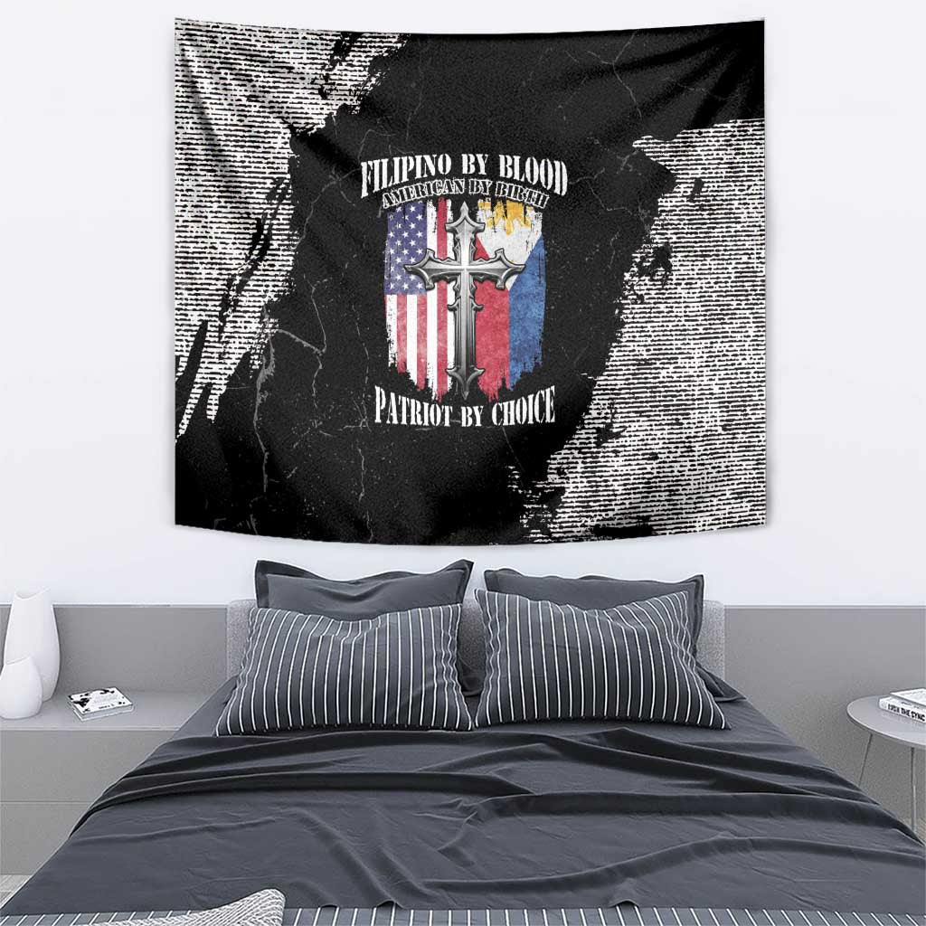 Philippines And USA Tapestry Grunge Style LT05 - Wonder Print Shop