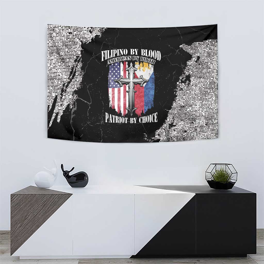 Philippines And USA Tapestry Grunge Style LT05 - Wonder Print Shop