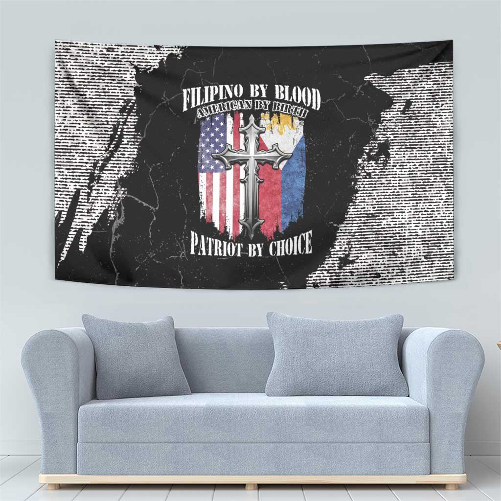 Philippines And USA Tapestry Grunge Style LT05 - Wonder Print Shop
