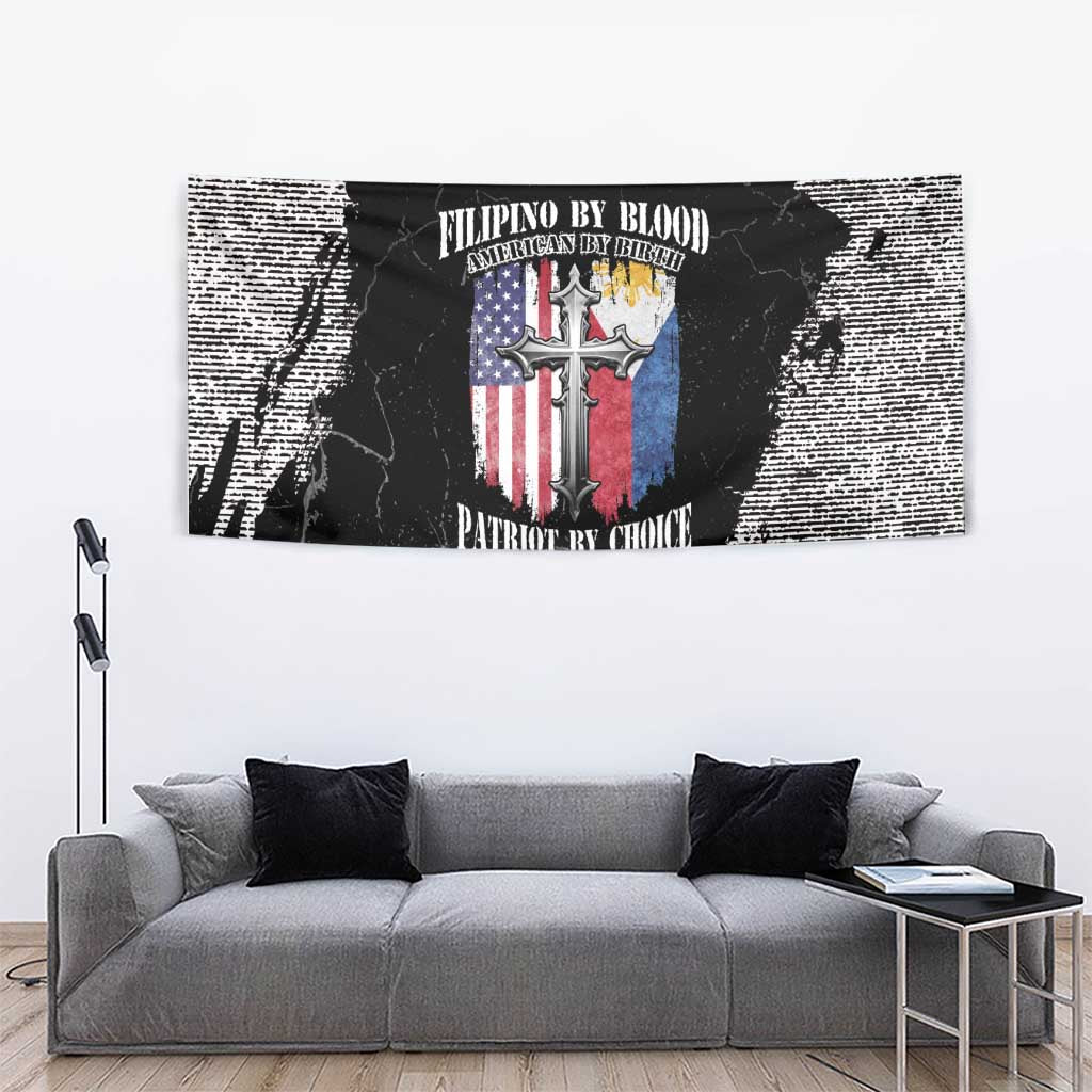 Philippines And USA Tapestry Grunge Style LT05 - Wonder Print Shop