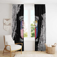 Philippines And USA Window Curtain Grunge Style LT05 - Wonder Print Shop