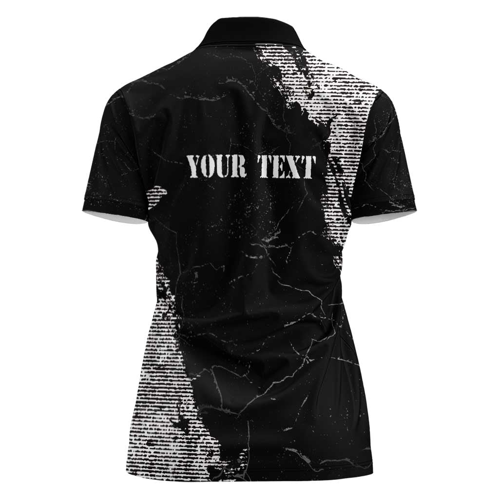 Personalized Philippines And USA Women Polo Shirt Grunge Style LT05 - Wonder Print Shop