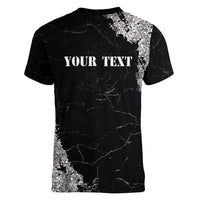 Personalized Philippines And USA Women V-Neck T-Shirt Grunge Style LT05 - Wonder Print Shop