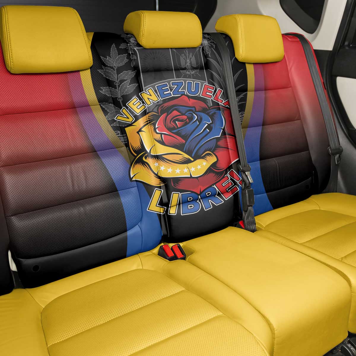 Venezuela Libre Back Car Seat Cover Freedom And National Pride - Wonder Print Shop