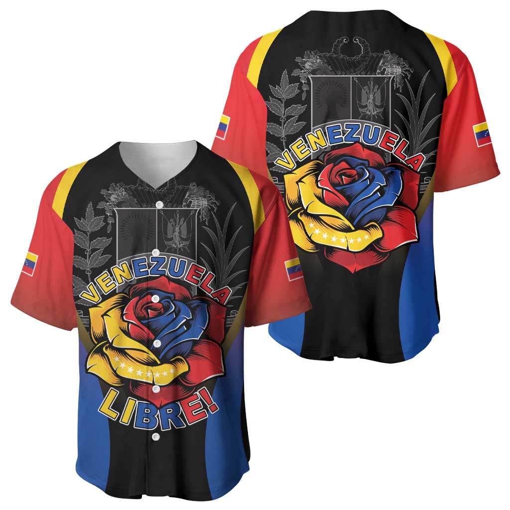 Venezuela Libre Baseball Jersey Freedom And National Pride - Wonder Print Shop