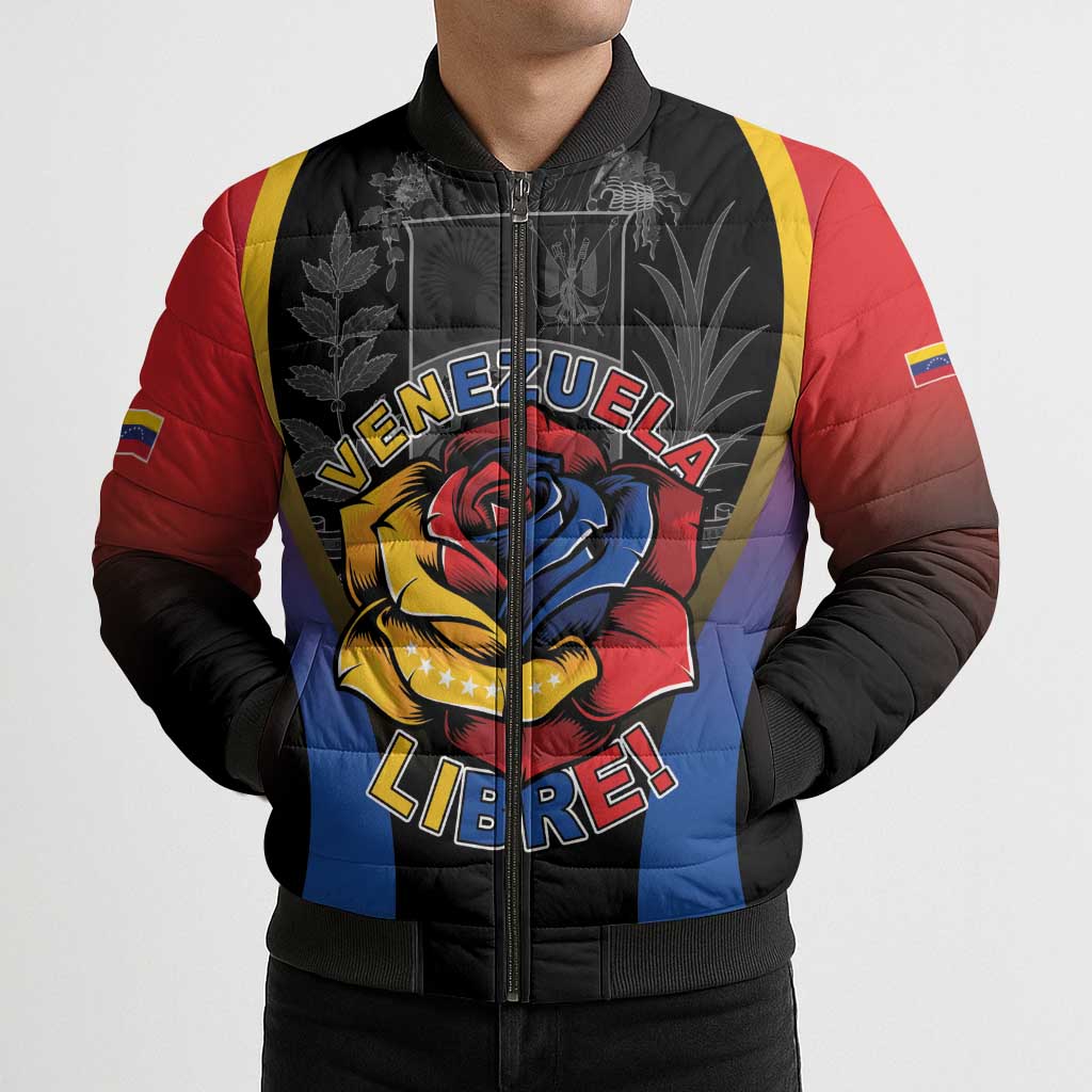 Venezuela Libre Bomber Puffer Jacket Freedom And National Pride - Wonder Print Shop