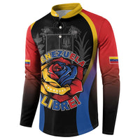 Venezuela Libre Button Sweatshirt Freedom And National Pride - Wonder Print Shop