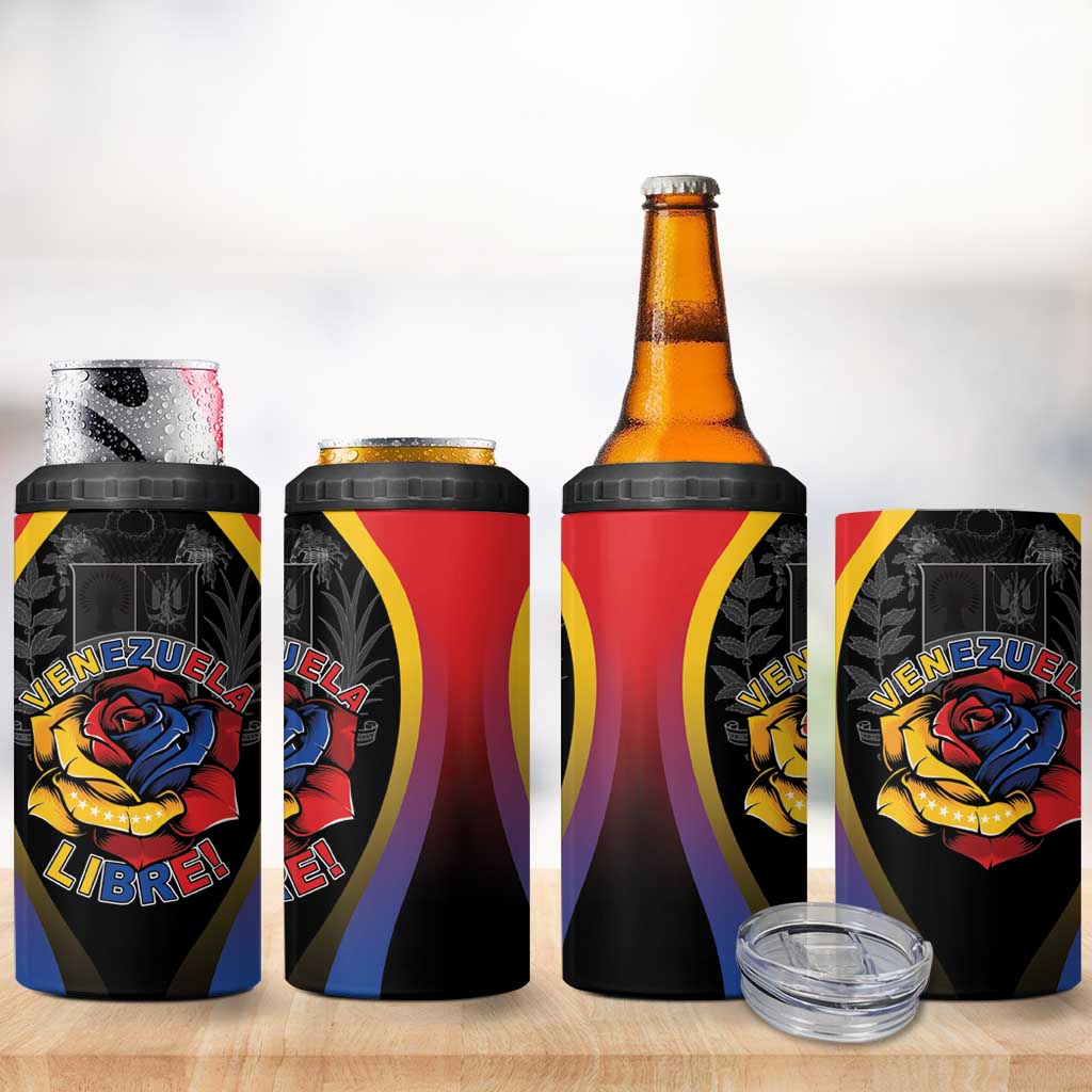 Venezuela Libre 4 in 1 Can Cooler Tumbler Freedom And National Pride - Wonder Print Shop
