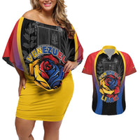 Venezuela Libre Couples Matching Off Shoulder Short Dress and Hawaiian Shirt Freedom And National Pride - Wonder Print Shop